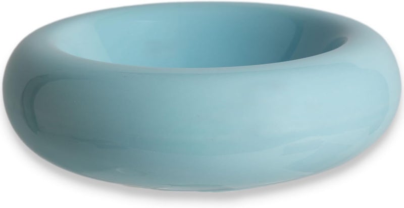 KTLECL 6.1 Inch Cat Bowls, 7 oz Ceramic Cat Food Bowl, Whisker Fatigue Relief Cat Bowl, Anti-Vomiting, Protect Spine, Perfect for Indoor Cats（Blue） - Image 1